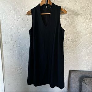 J. Crew 365 V-Neck Black Sleeveless Lightweight Twill Dress